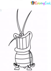 Oggy And The Cockroaches Coloring Pages