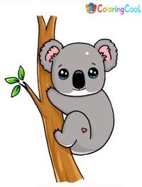 How To Draw A Koala –The Details Instructions Coloring Page