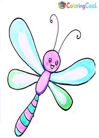 Dragonfly Drawing Is Complete In 6 Easy Steps Coloring Page