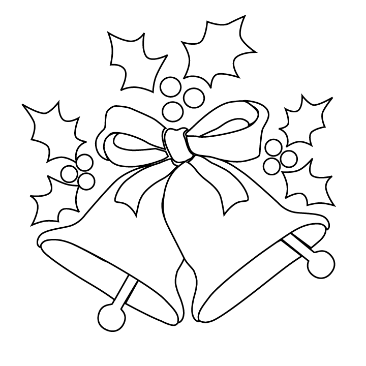 New Christmas Bells Coloring Page