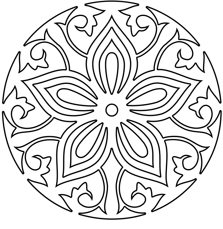 Christmas Mandala For Everyone Coloring Page