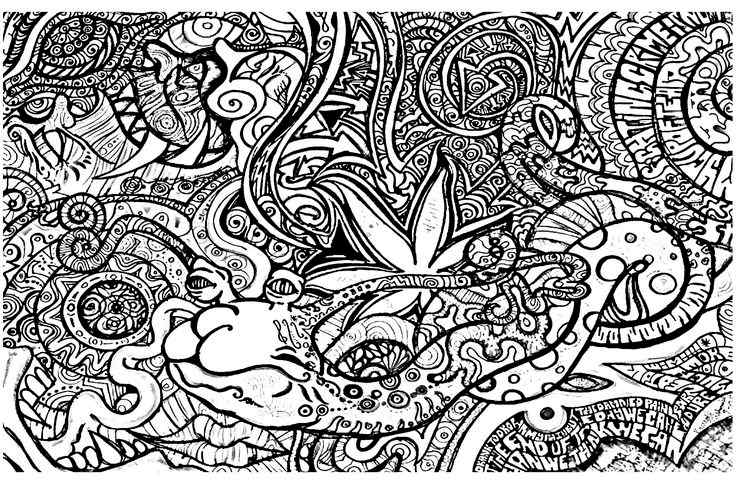 Printable Psychedelic For Us Coloring Page