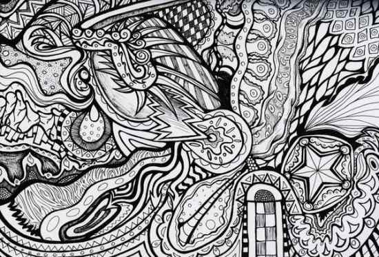 Funny Psychedelic For Chil Coloring Page