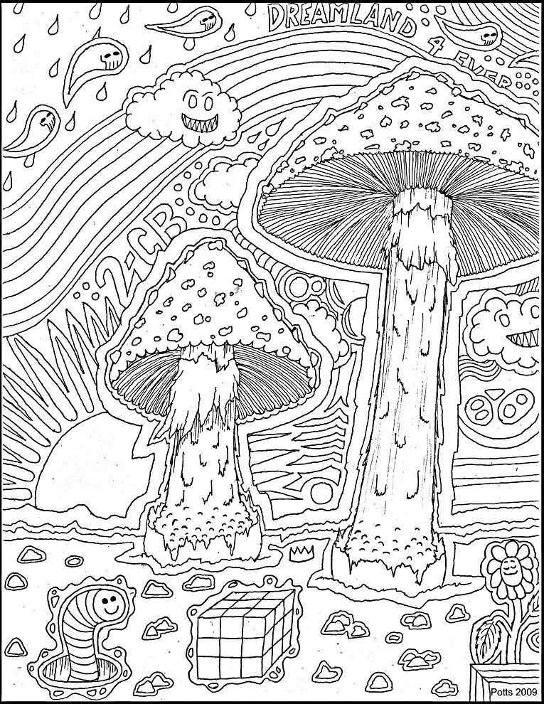 New Fun Psychedelic Coloring Page