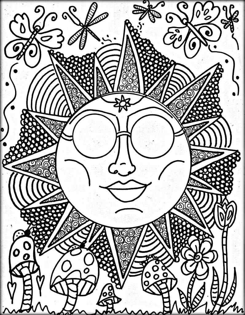 Nice Psychedelic Coloring Page