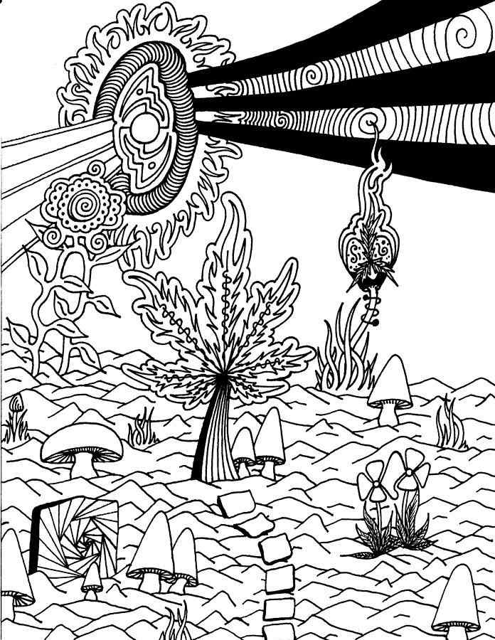Psychedelic For Art Coloring Page