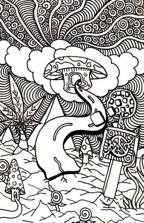 Psychedelic For Child Coloring Page