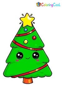 How To Draw Christmas Tree – Six Simple Steps Coloring Page