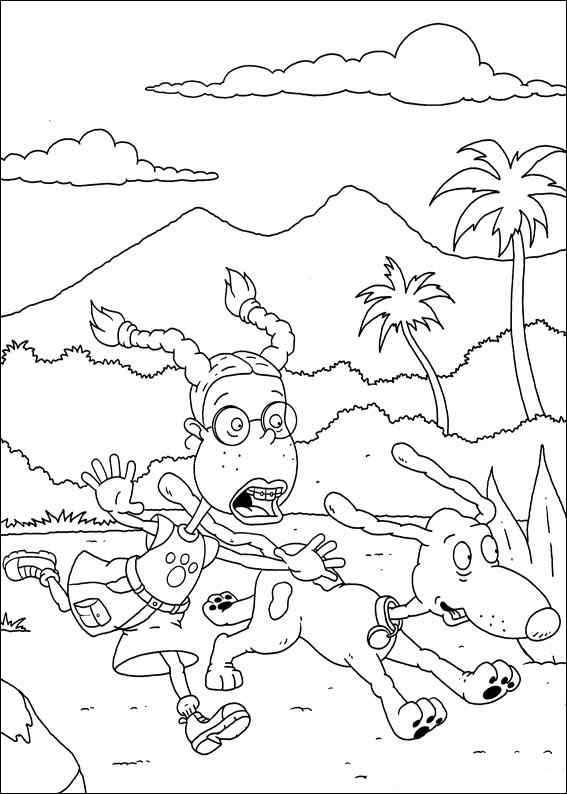 New Rugrats On Beach Coloring Page