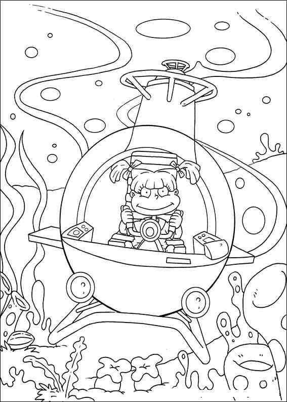 Printable Rugrats On Beach Coloring Page