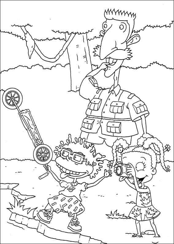 Print Rugrats On Beach Coloring Page