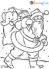 Розмальовки Санта Клаус