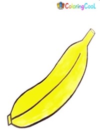 How To Draw A Banana – The Details Instructions Coloring Page