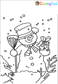Розмальовки Сніговик