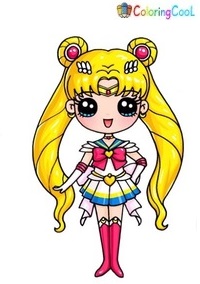 How To Draw Sailor Moon – The Details Instructions Coloring Page