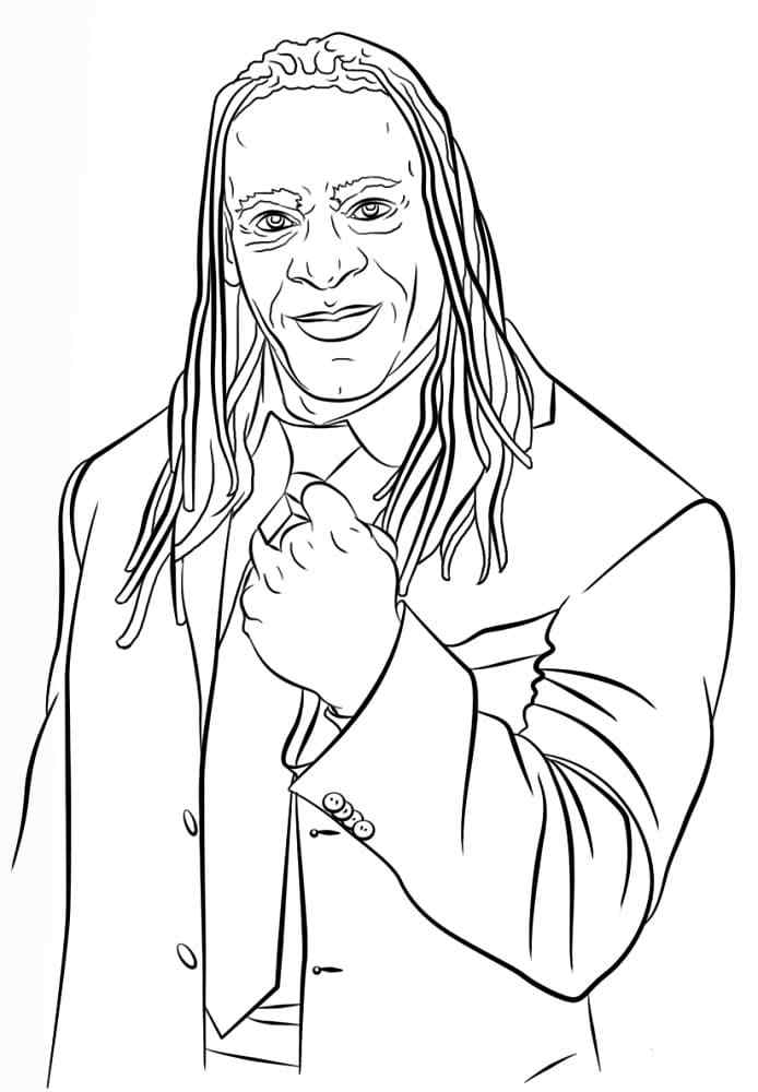 Wrestler Looks Like In Real Life Coloring Page