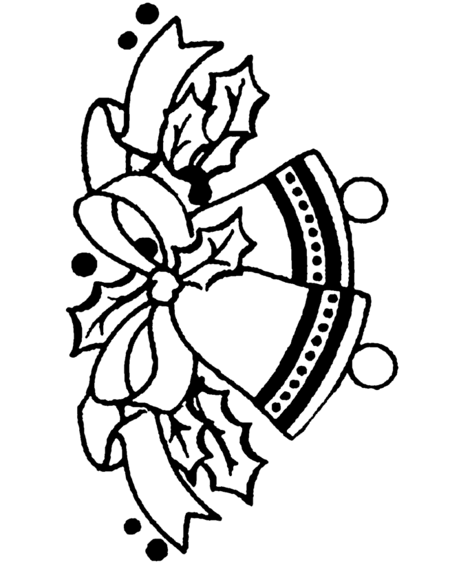 Nice Two Christmas Bells Coloring Page