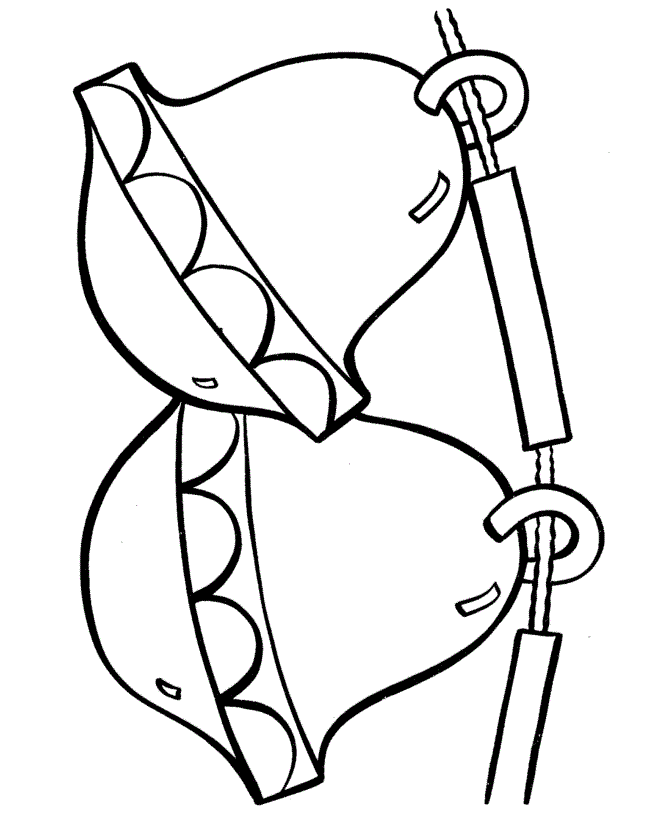 Two Cute Christmas Bell Coloring Page