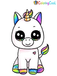 6 Simple Steps Creating A Cute Unicorn Drawing – How To Draw A Unicorn Coloring Page