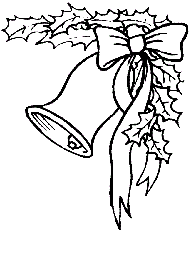 Very Nice Christmas Bell Coloring Page