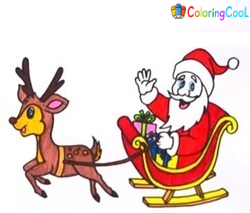How To Draw Santa’s Sleigh – The Details Instructions Coloring Page