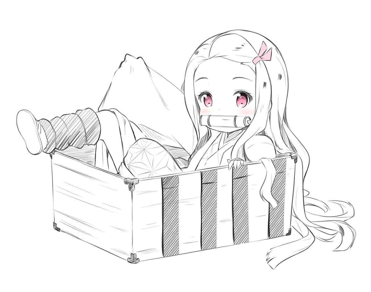 An adorable cutie climbed into the box