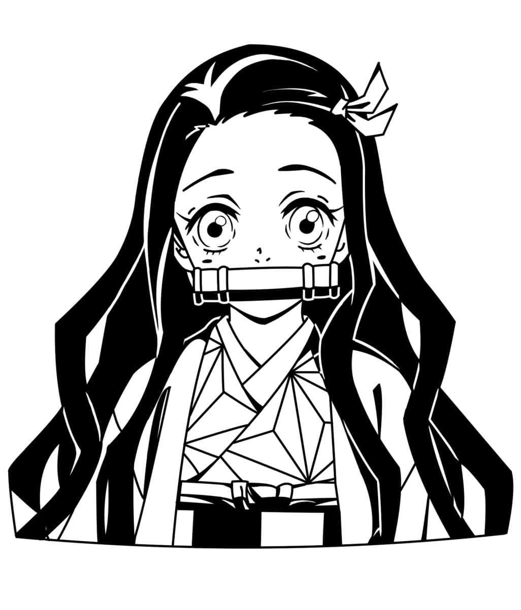 Nezuko Was An Attractive Girl Coloring Pages   Coloring Cool