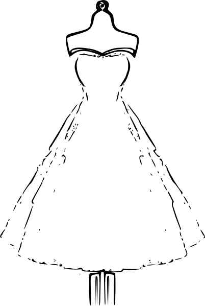 Cartoon Wedding Dress Clip