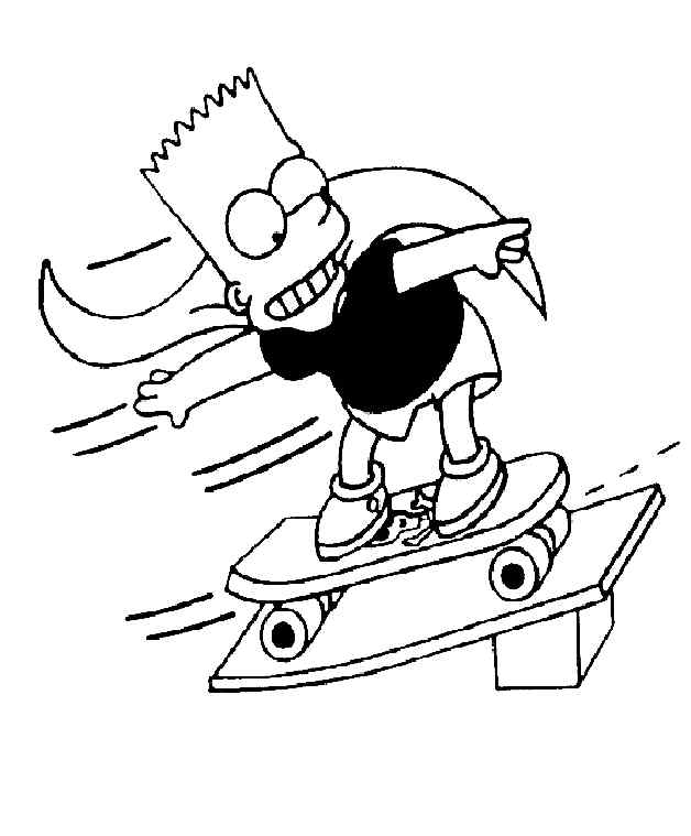 Simpsons For Children Coloring Page