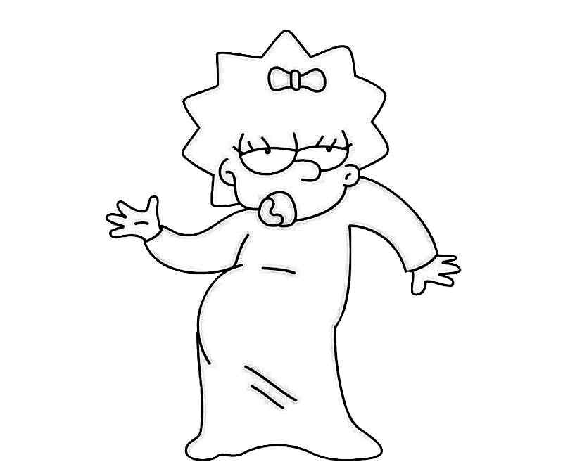 Simpsons With Baby Coloring Page