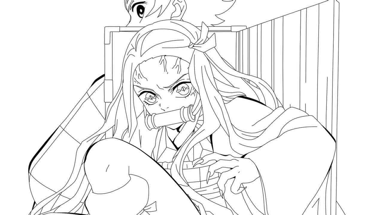 Demonic Image Of A Girl Coloring Page