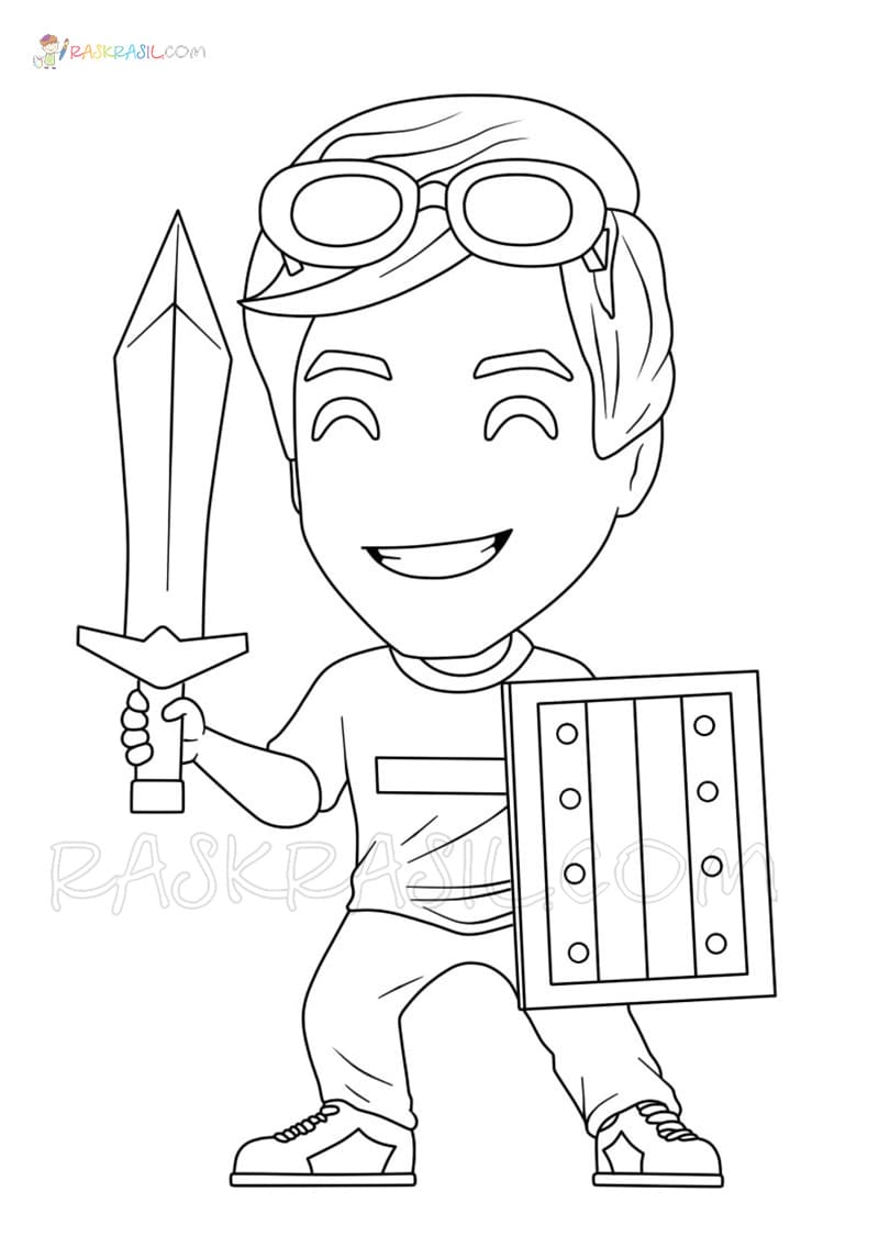 Dream SMP Coloring Page