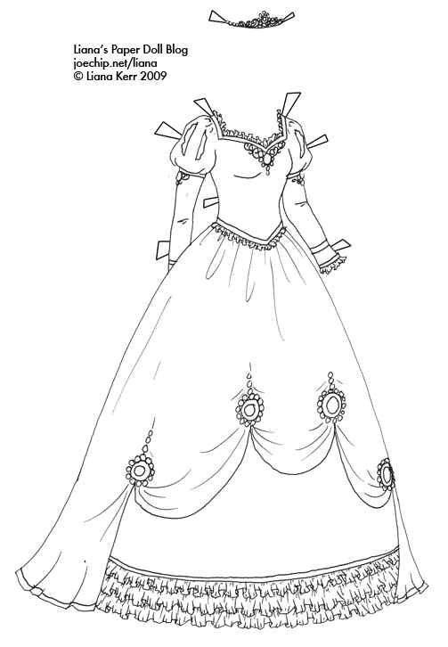 Printable Dress For Little Girl Coloring Page