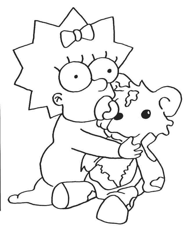 Funny Simpson Coloring Page