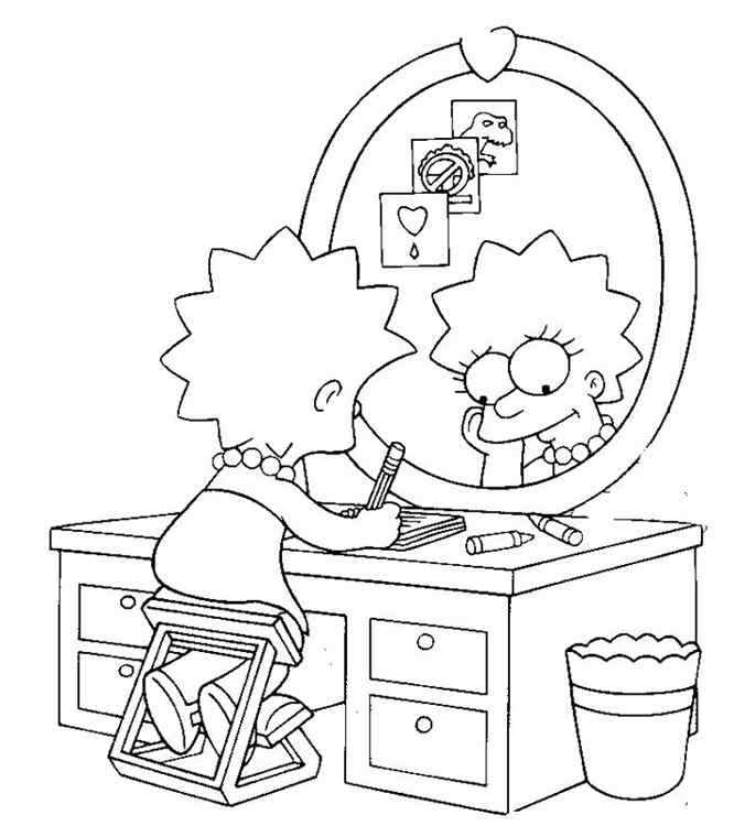 Funny The Simpsons Coloring Page