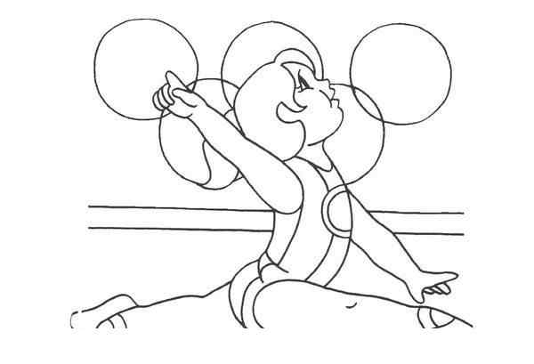 Gymnastics With Olympic Logo Coloring Page
