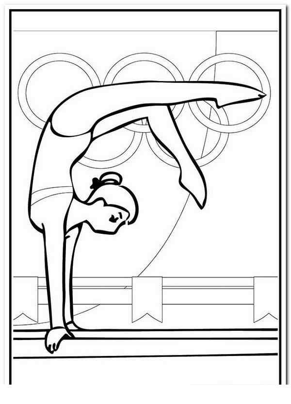 Gymnastics Olympic Games Coloring Page