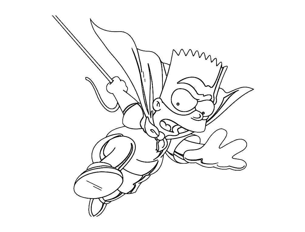 Incredible Simpsons Coloring Page