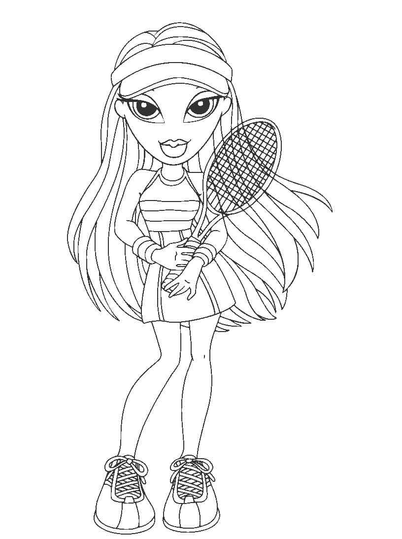 Jasmine Stands With A Tennis Racket