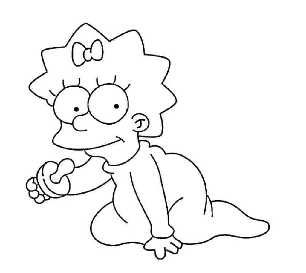 Maggie Simpson Coloring Page