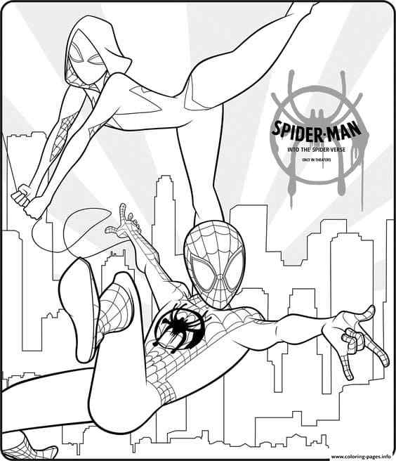 Miles Morales And Gwen over The City