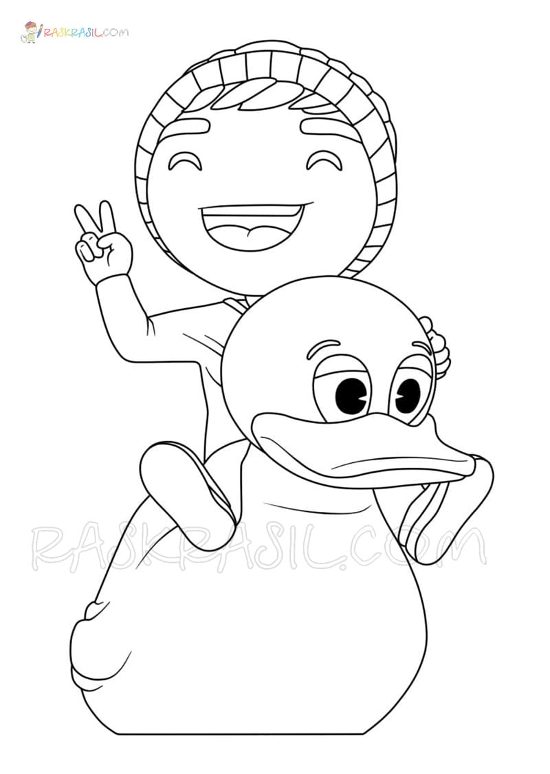 Quackity SMP Coloring Page
