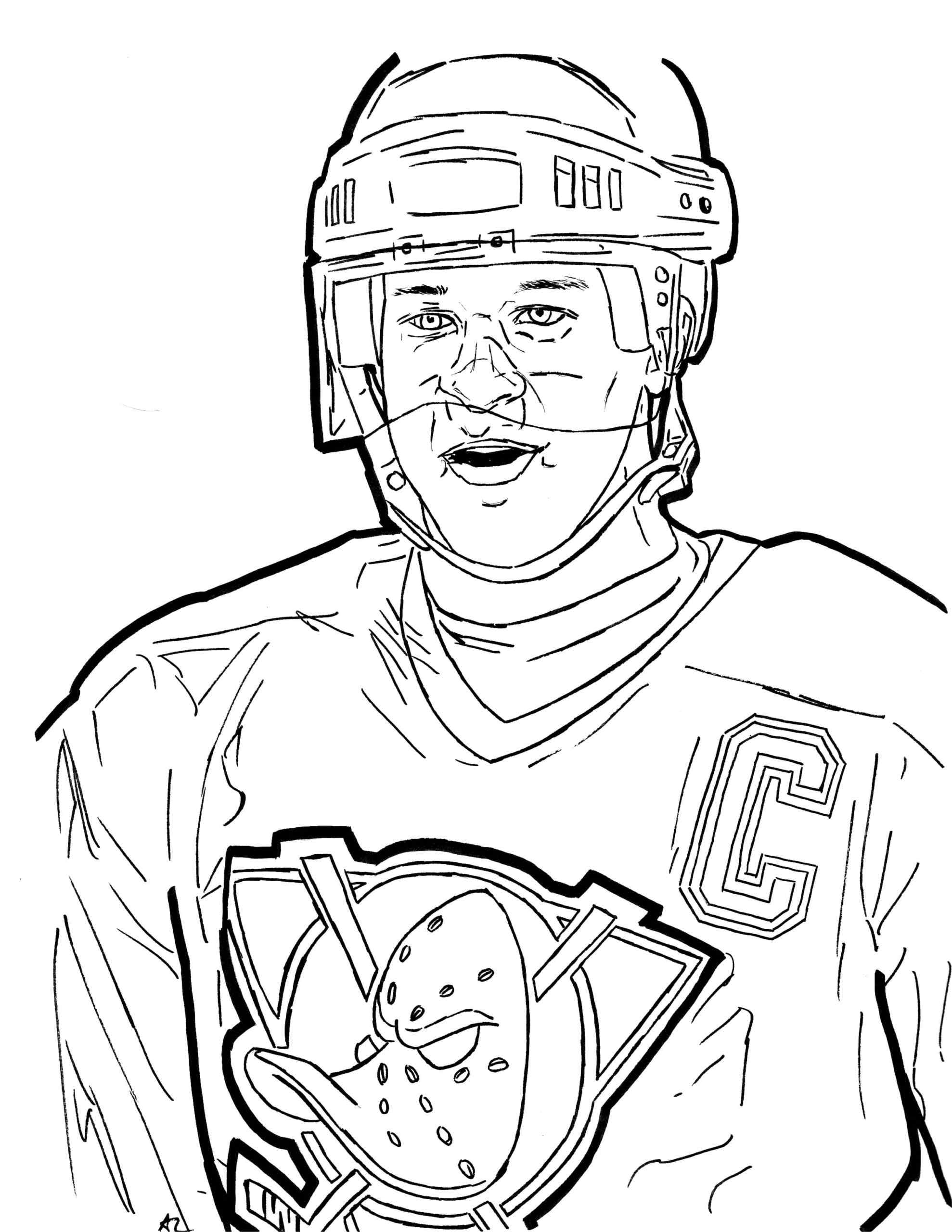 Russian Hockey Player Alexander Ovechkin Coloring Page
