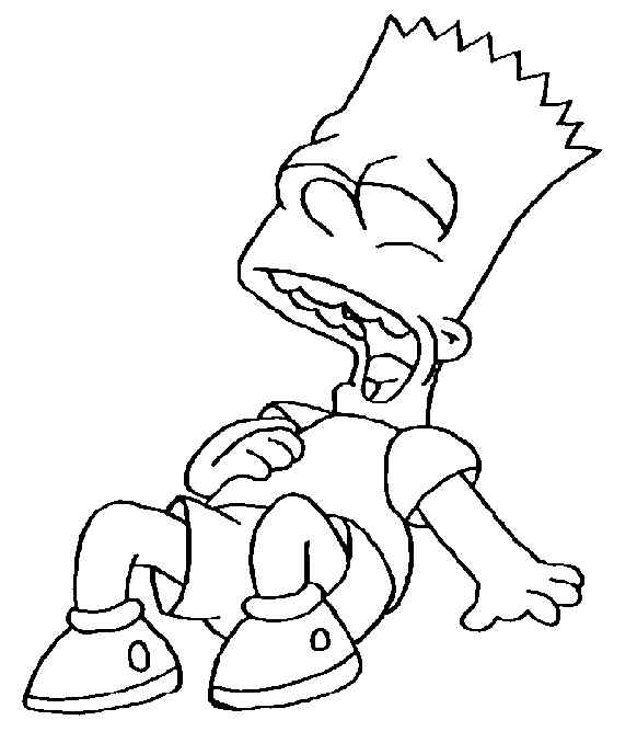 Simple Simpsons For Kids Coloring Page