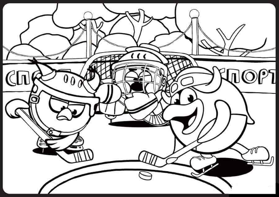Play On Ice Coloring Page