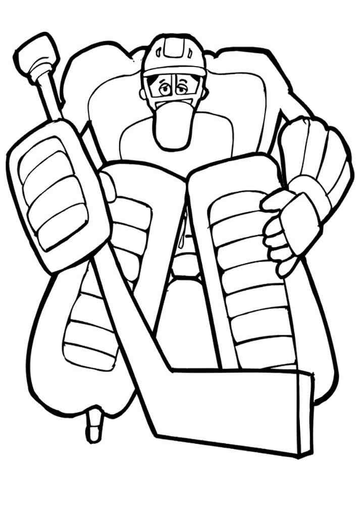 Strong Goalkeeper Equipment Coloring Page