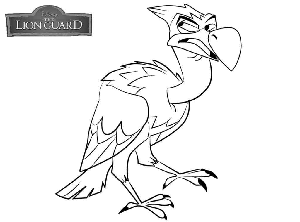 Stupid Vulture Mwoga Coloring Page