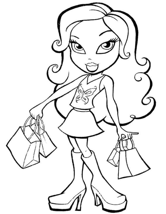 Successful Shopping Great Mood Coloring Page