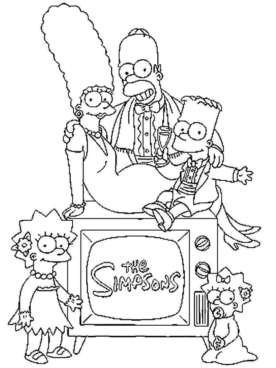 The Simpsons For Kid Coloring Page