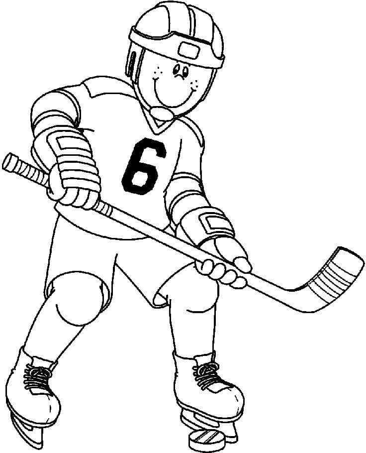 Famous Hockey Player Coloring Page